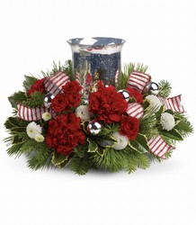 Teleflora's Holly Jolly Centerpiece from Arjuna Florist in Brockport, NY